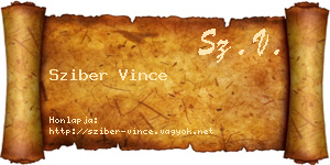 Sziber Vince névjegykártya